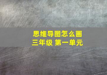 思维导图怎么画三年级 第一单元